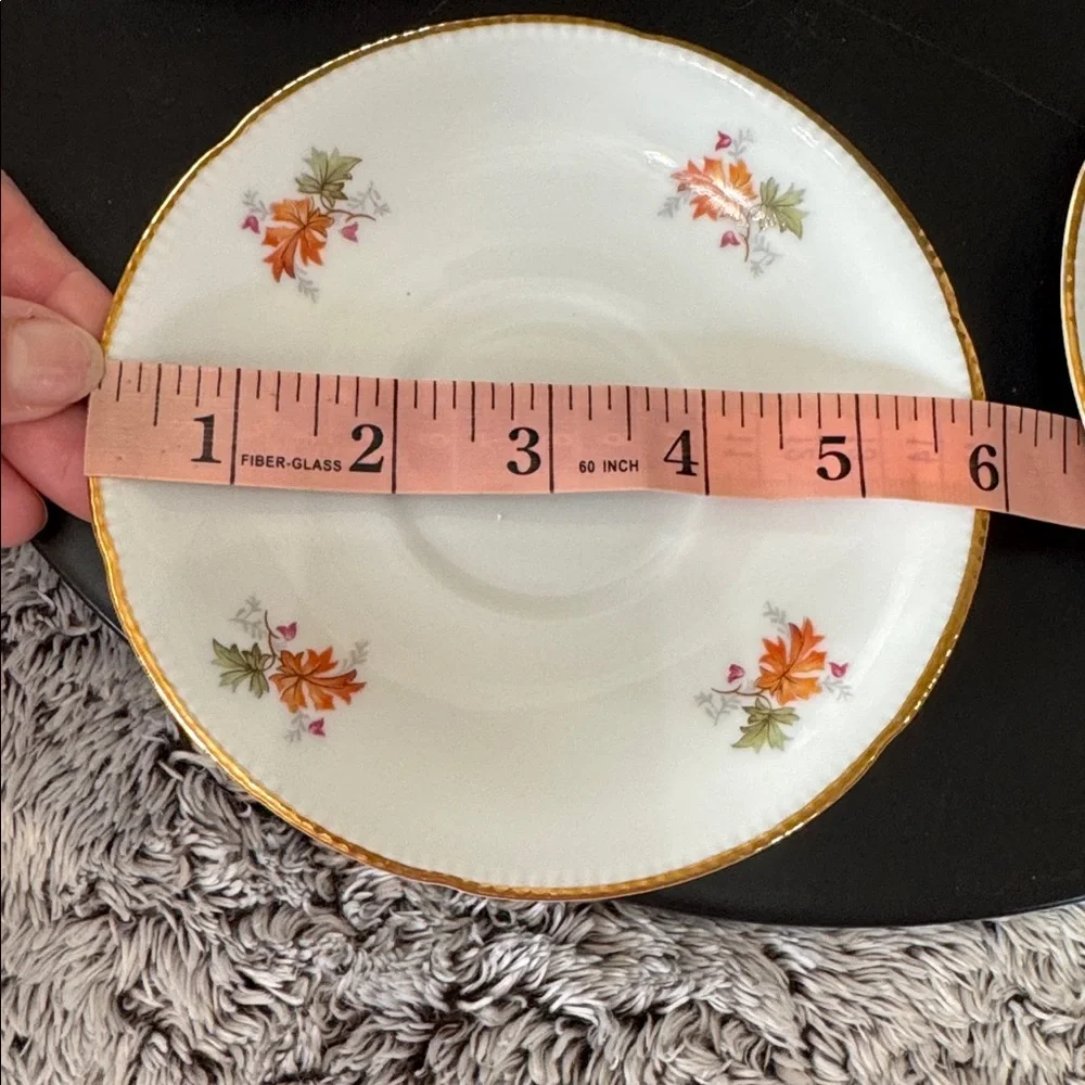 Winterling Bovaria Germany Autumn Leaves Set of 4 Saucers 6